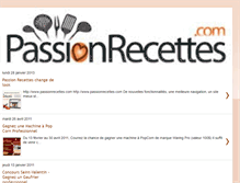 Tablet Screenshot of blog.passionrecettes.com